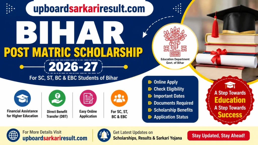 Bihar Post Matric Scholarship 2026-27, Bihar Scholarship 2026, PMS Bihar 2026, Bihar PMS Scholarship, Post Matric Scholarship Bihar, Bihar Scholarship Online Form 2026, Bihar Scholarship Apply Online, SC ST Scholarship Bihar, BC EBC Scholarship Bihar, Bihar Education Department Scholarship, Bihar Scholarship Status, NSP OTR Registration, Bihar Scholarship Eligibility, Bihar Scholarship Documents, Bihar Scholarship Last Date, Bihar Scholarship Benefits, Bihar Scholarship DBT, Bihar Government Scholarship, Bihar Students Scholarship, PMS Online Bihar
