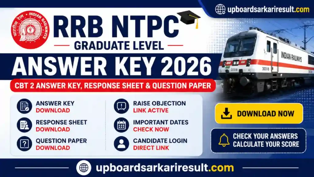 RRB NTPC Answer Key 2026, RRB NTPC Graduate Answer Key 2026, RRB NTPC CBT 2 Answer Key, RRB NTPC Response Sheet 2026, RRB NTPC Graduate Response Sheet, RRB NTPC Answer Key Download, RRB NTPC CBT 2 Response Sheet PDF, Railway NTPC Answer Key 2026, Railway Recruitment Board Answer Key, RRB NTPC Objection Link, RRB NTPC Graduate CBT 2, RRB NTPC Question Paper 2026, RRB NTPC Official Answer Key, RRB NTPC Result 2026, RRB Graduate Level Answer Key