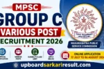 MPSC Group C Recruitment 2026, MPSC Group C Various Post Recruitment 2026, MPSC Group C Online Form 2026, MPSC Group C Notification 2026, MPSC Group C Vacancy 2026, MPSC Group C Apply Online, MPSC Recruitment 2026, Maharashtra PSC Recruitment 2026, Maharashtra Government Jobs 2026, MPSC Jobs 2026, MPSC Group C Eligibility, MPSC Group C Age Limit, MPSC Group C Selection Process, MPSC Group C Exam Date 2026, MPSC Group C Admit Card, MPSC Group C Result, MPSC Group C Notification PDF, MPSC Latest Recruitment