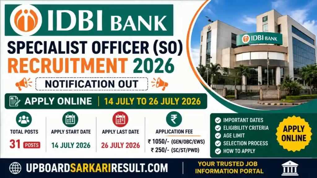 IDBI Bank SO Recruitment 2026, IDBI Bank Specialist Officer Vacancy, IDBI SO Online Form 2026, IDBI Bank Recruitment 2026, IDBI Bank SO Apply Online, IDBI Bank Manager Recruitment, IDBI Assistant General Manager Vacancy, IDBI Deputy General Manager Recruitment, Bank Jobs 2026, Latest Bank Vacancy, Government Bank Jobs, IDBI SO Notification 2026, IDBI SO Eligibility